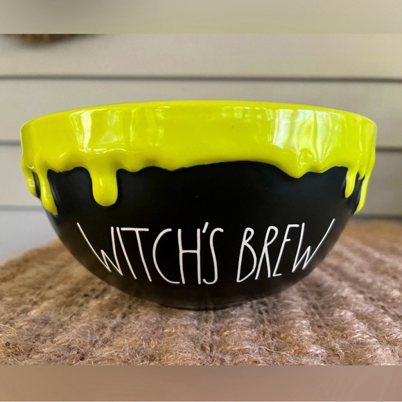 Rae Dunn Other - NEW WITCH'S BREW Rae Dunn Black with Green Slime Halloween Bowl